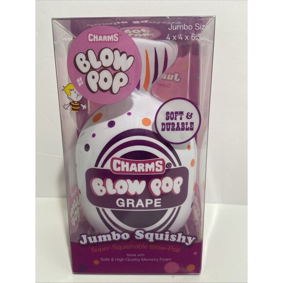 Charms Blow Pop Jumbo Squishy Grape 4x4x6.5 In Soft Durable Ages 3+ Quality Foam - Picture 1 of 7